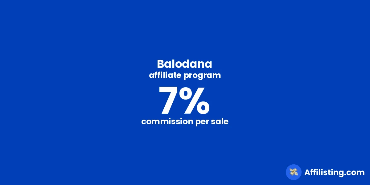 Balodana affiliate program