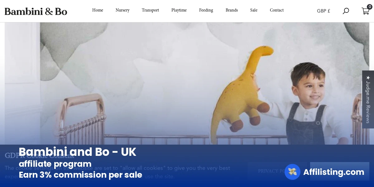 Bambini and Bo - UK affiliate program