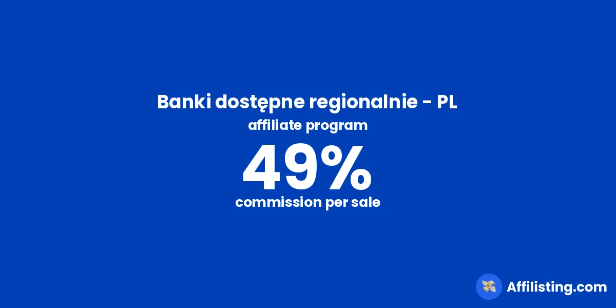 Banki dostępne regionalnie - PL affiliate program
