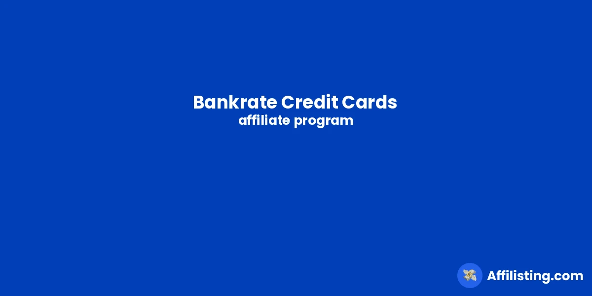 Bankrate Credit Cards affiliate program