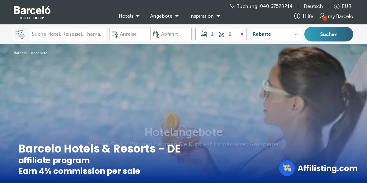 Barcelo Hotels & Resorts - DE affiliate program