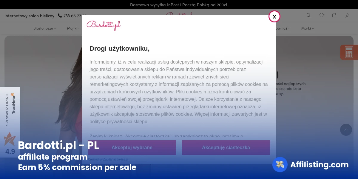 Bardotti.pl - PL affiliate program