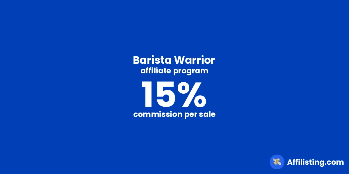 Barista Warrior affiliate program