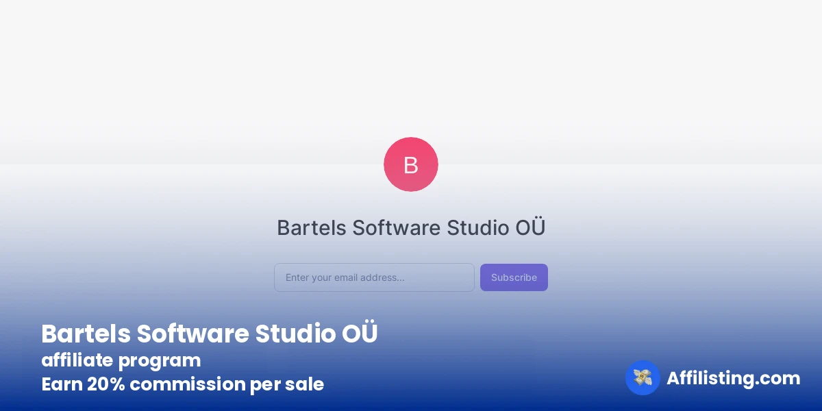 Bartels Software Studio OÜ affiliate program