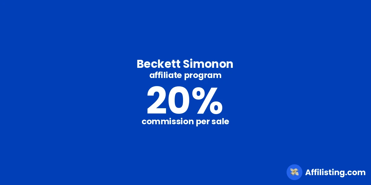 Beckett Simonon affiliate program