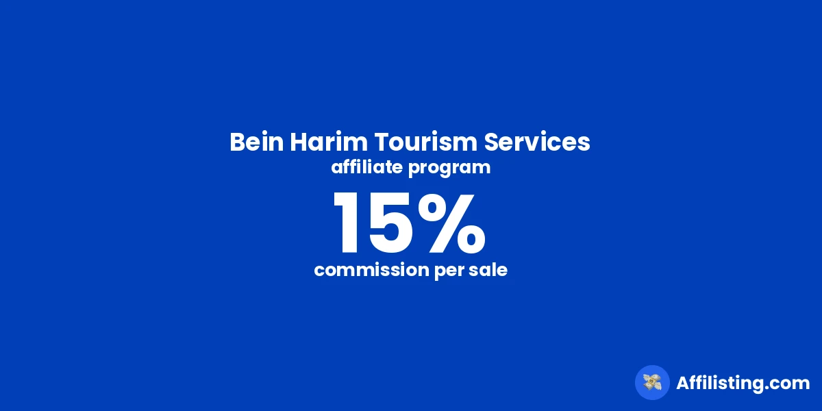 Bein Harim Tourism Services affiliate program