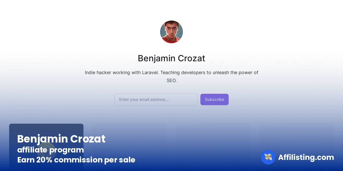 Benjamin Crozat affiliate program