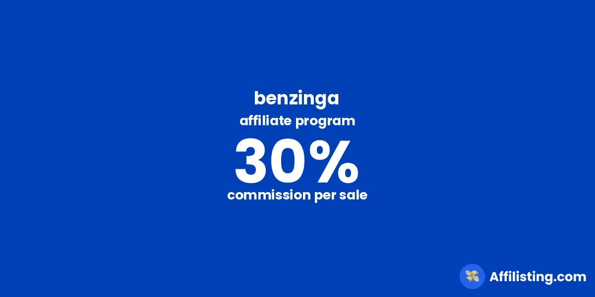 benzinga affiliate program