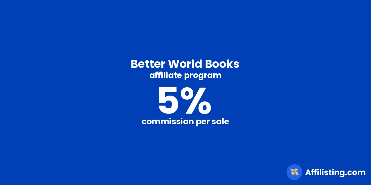 Better World Books affiliate program