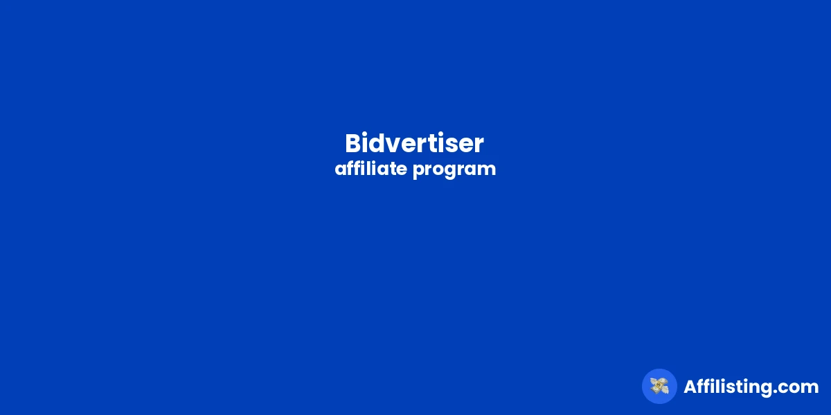 Bidvertiser affiliate program