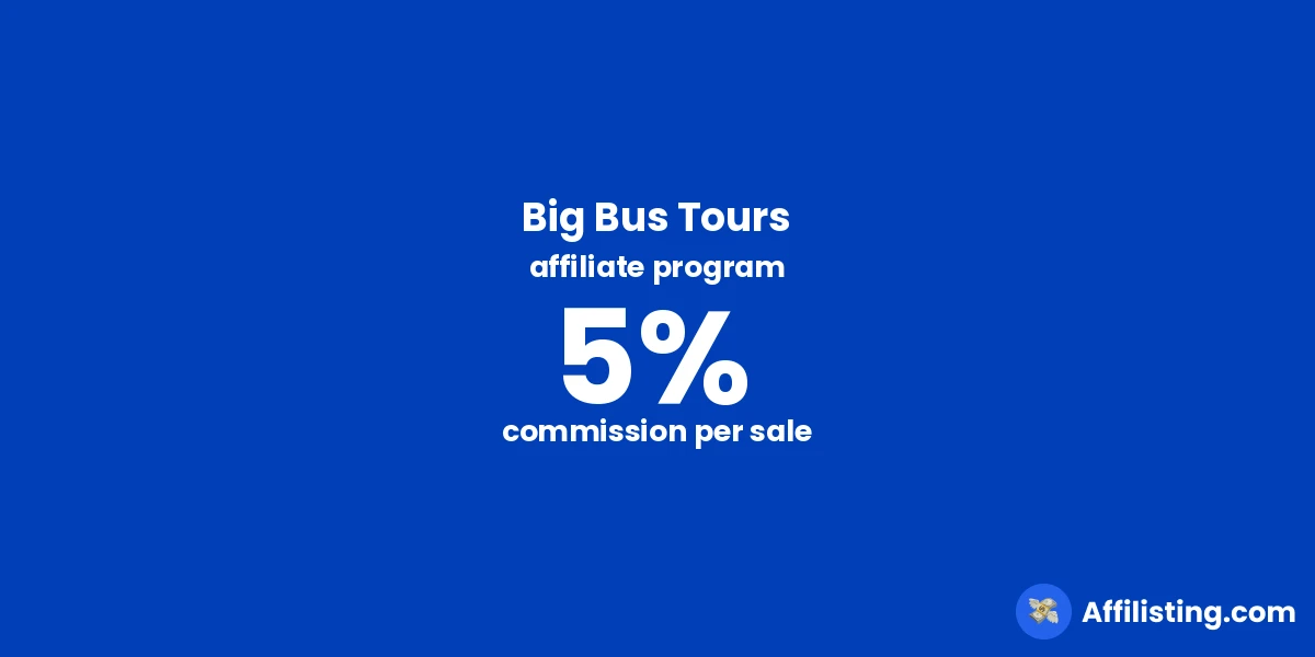 Big Bus Tours affiliate program
