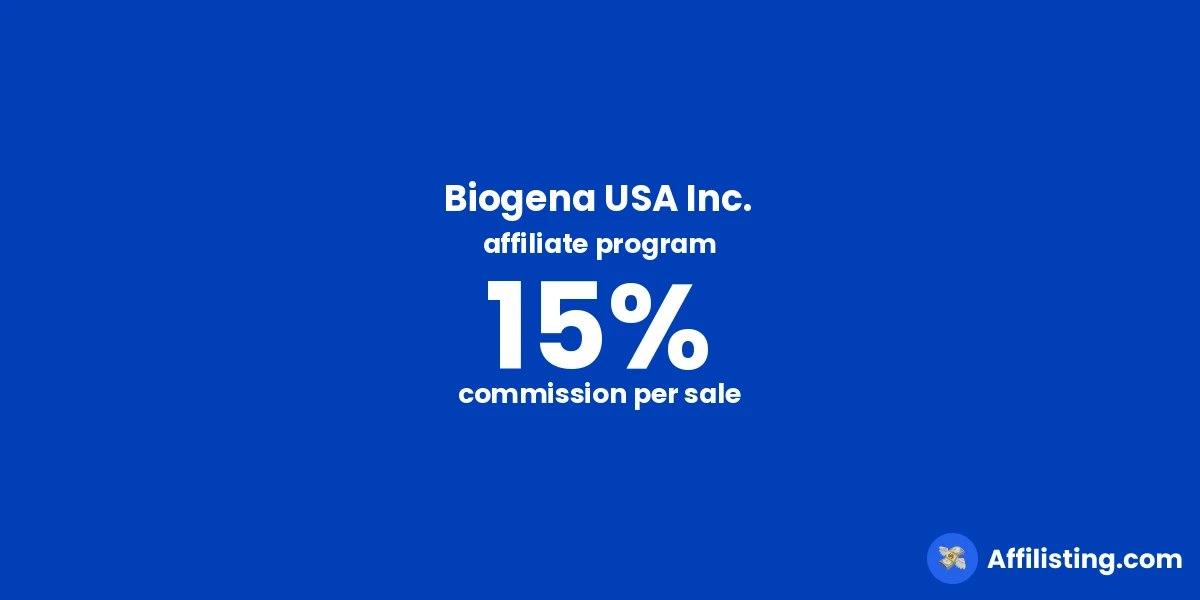 Biogena USA Inc. affiliate program