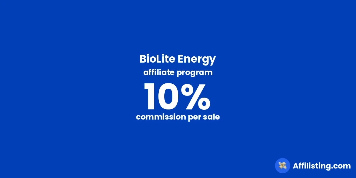 BioLite Energy affiliate program