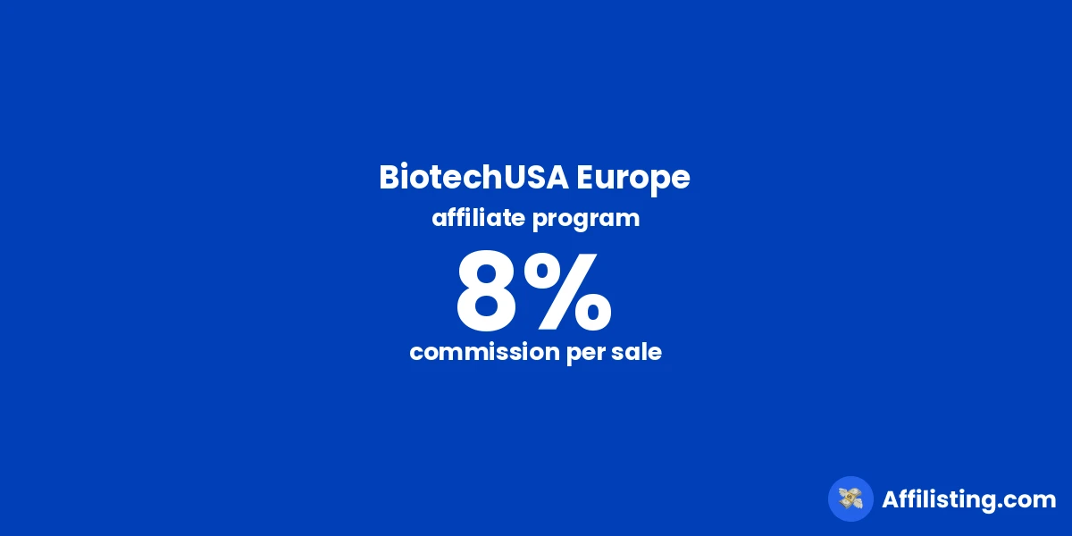 BiotechUSA Europe affiliate program
