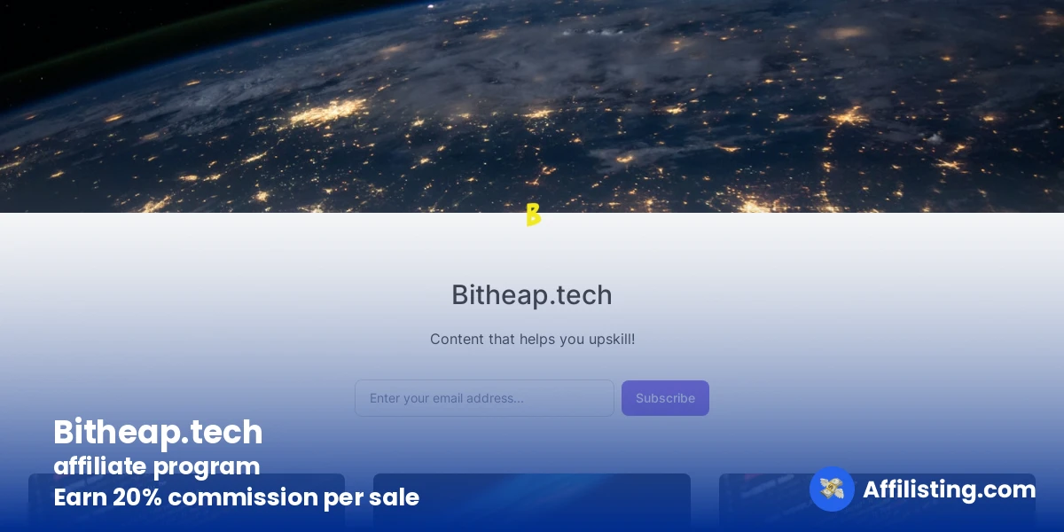 Bitheap.tech affiliate program