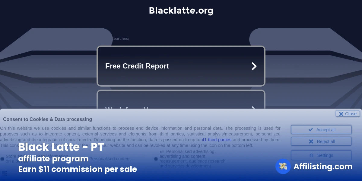 Black Latte - PT affiliate program