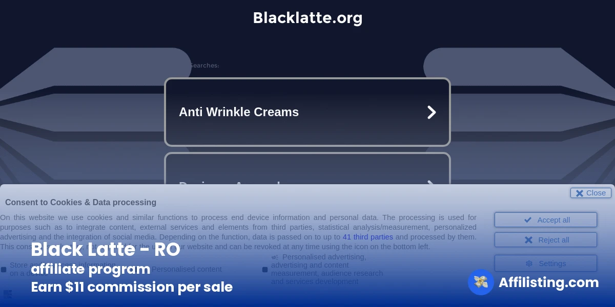 Black Latte - RO affiliate program