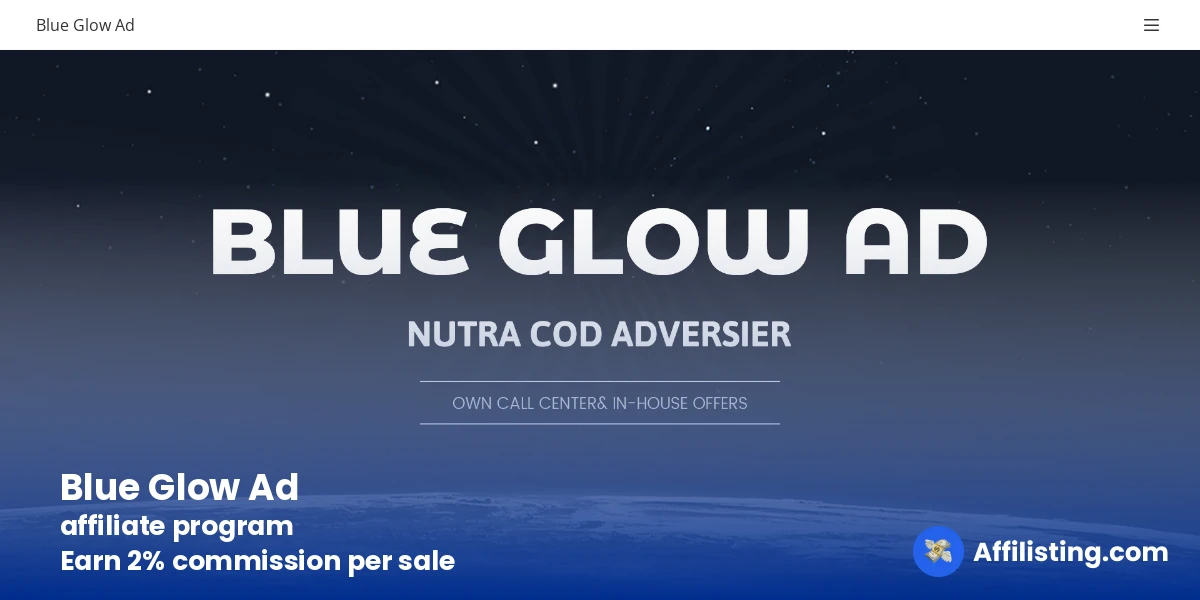 Blue Glow Ad affiliate program