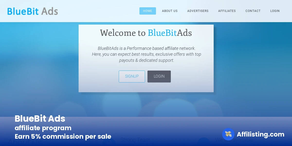 BlueBit Ads affiliate program