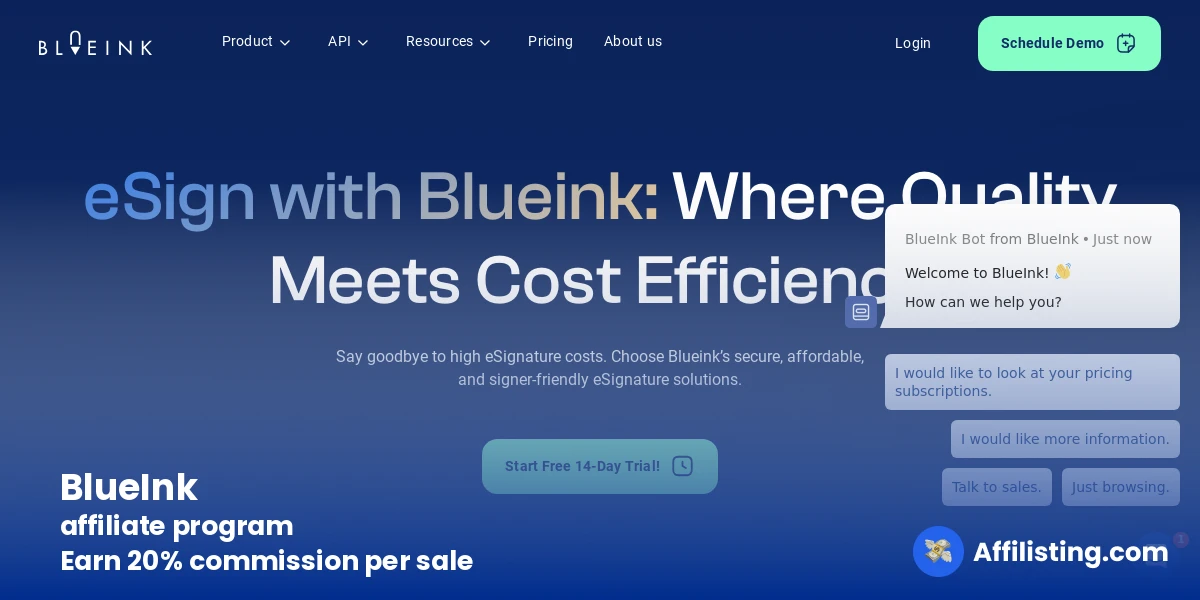BlueInk affiliate program