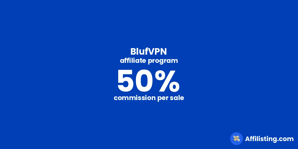 BlufVPN affiliate program