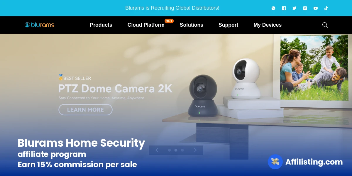 Blurams Home Security affiliate program