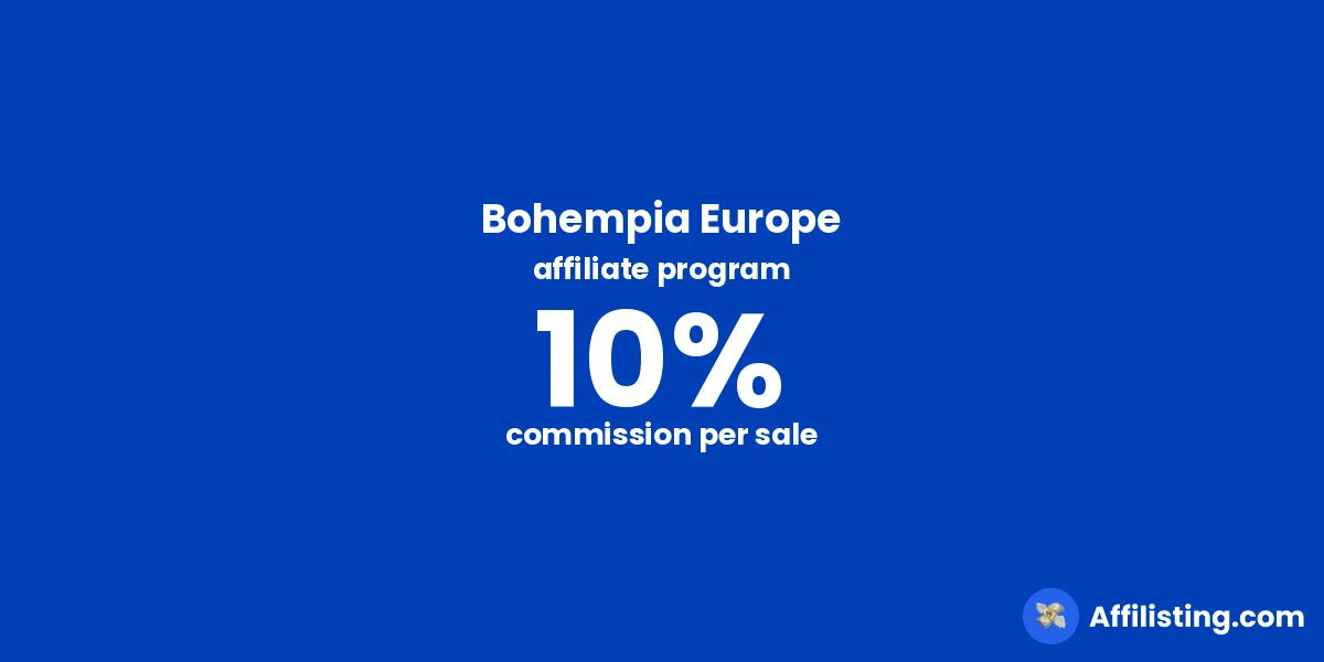 Bohempia Europe affiliate program
