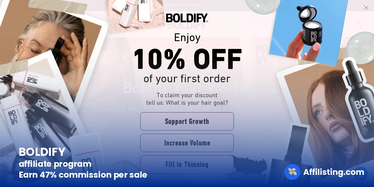 BOLDIFY affiliate program