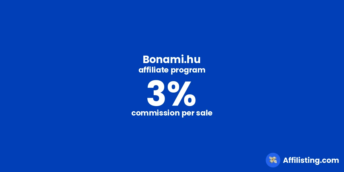 Bonami.hu affiliate program