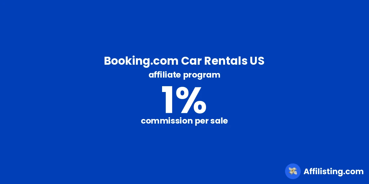 Booking.com Car Rentals US affiliate program