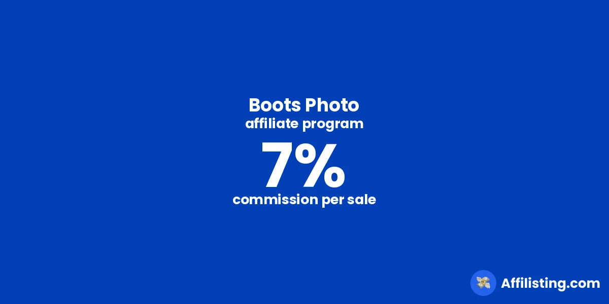 Boots Photo affiliate program