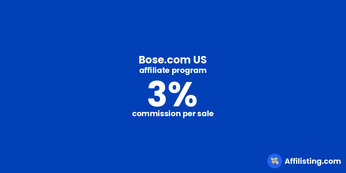 Bose.com US affiliate program