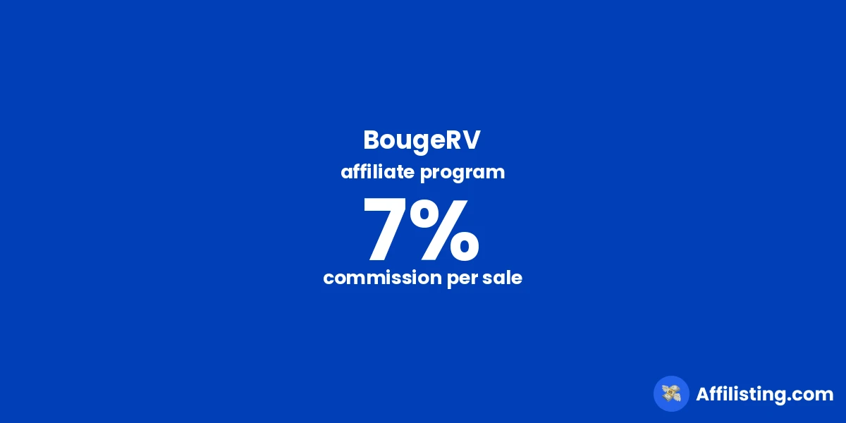 BougeRV affiliate program