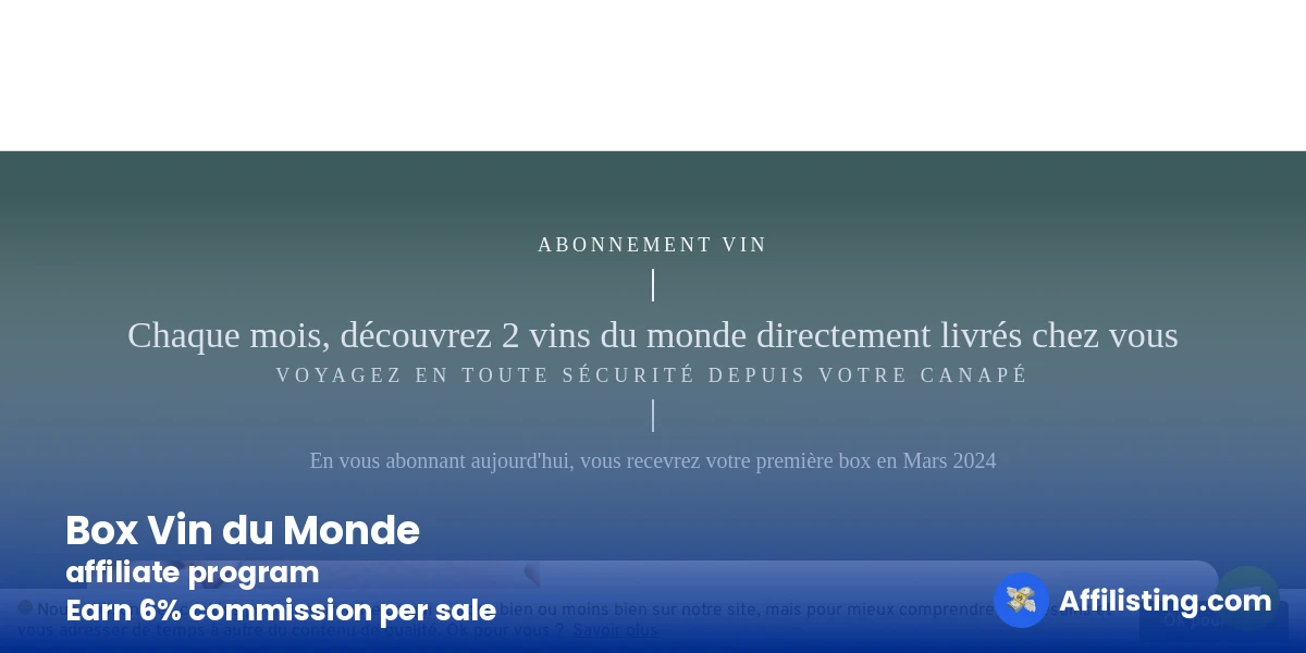 Box Vin du Monde affiliate program