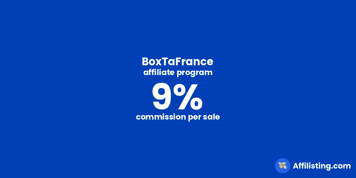 BoxTaFrance affiliate program