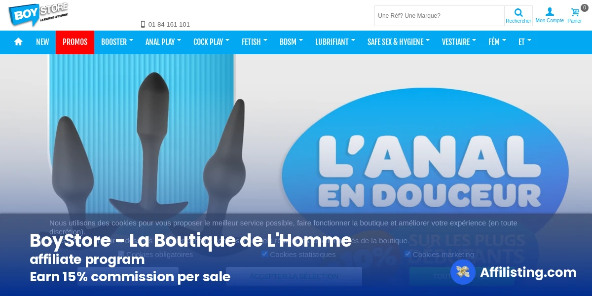 BoyStore - La Boutique de L'Homme affiliate program