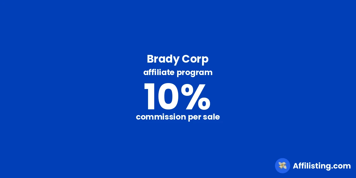 Brady Corp affiliate program