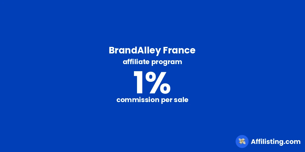 BrandAlley France affiliate program