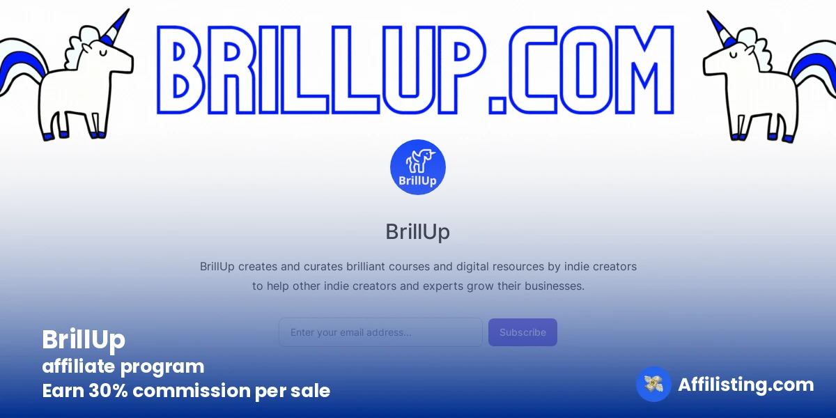 BrillUp affiliate program