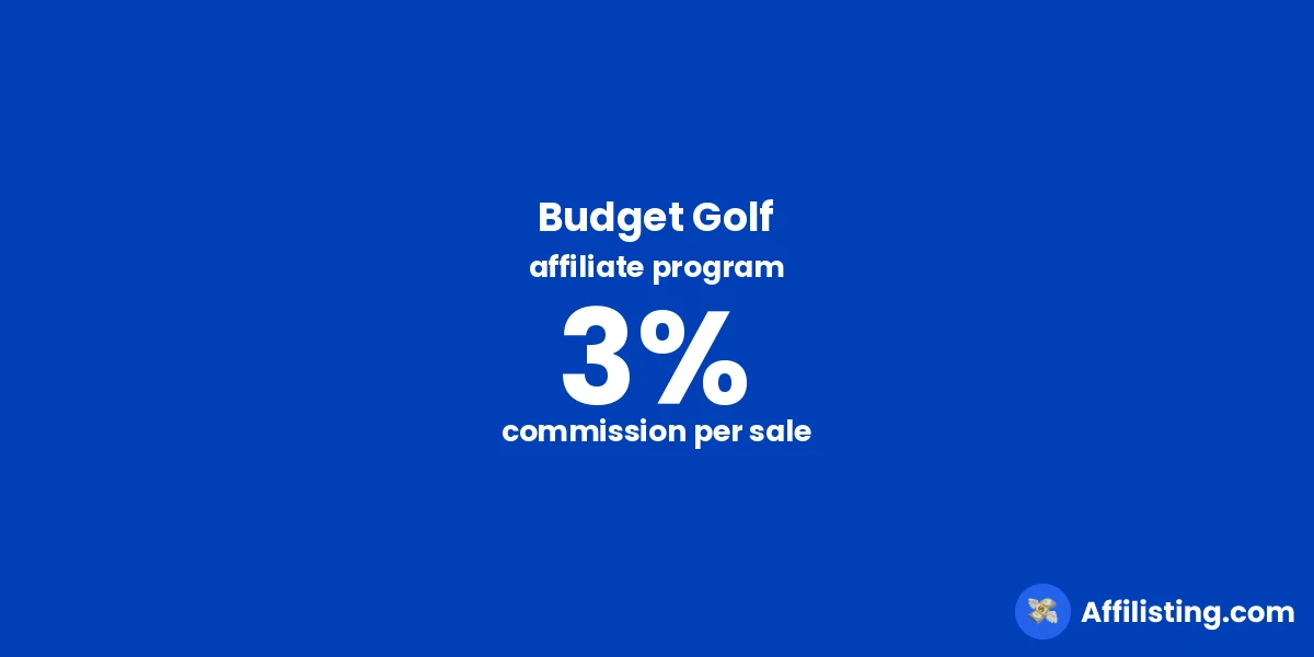 Budget Golf affiliate program