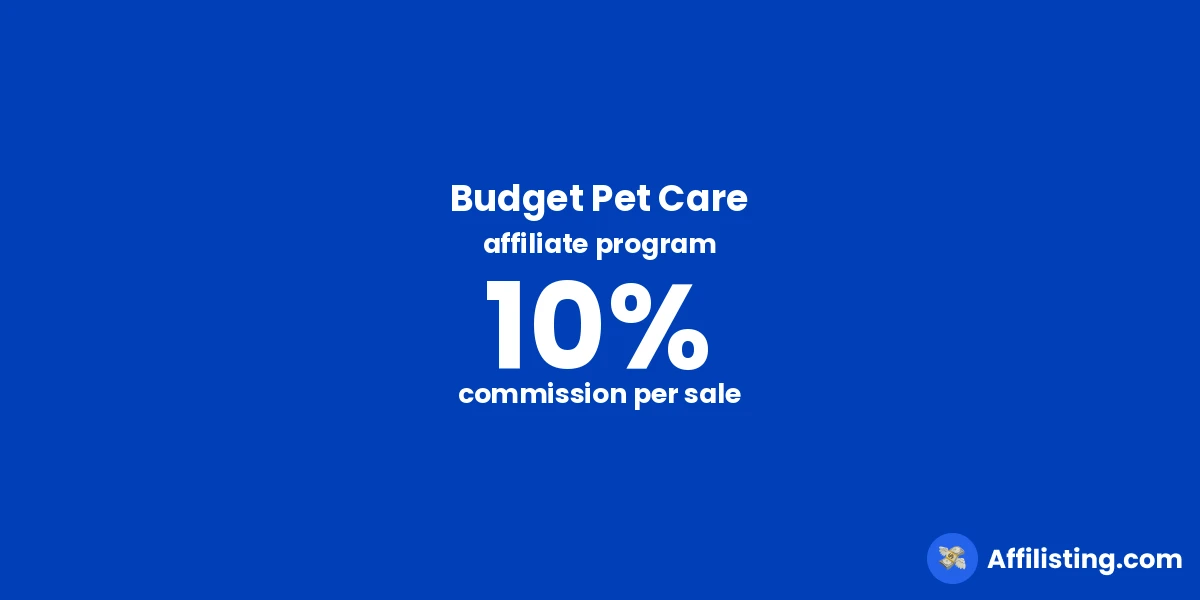 Budget Pet Care affiliate program