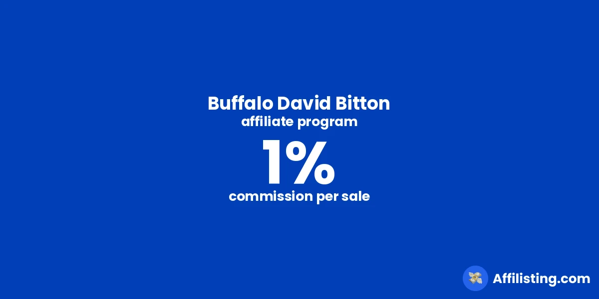 Buffalo David Bitton affiliate program