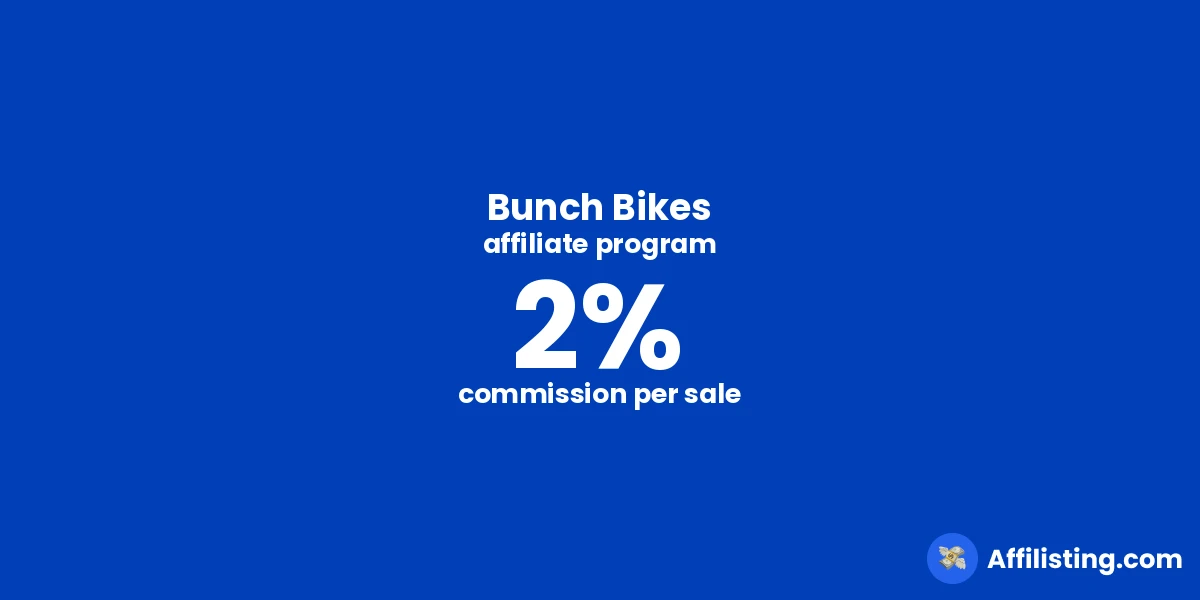 Bunch Bikes affiliate program
