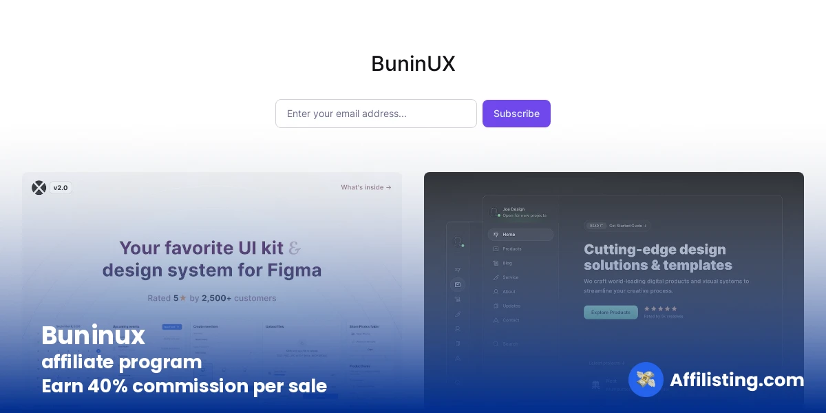 Buninux affiliate program