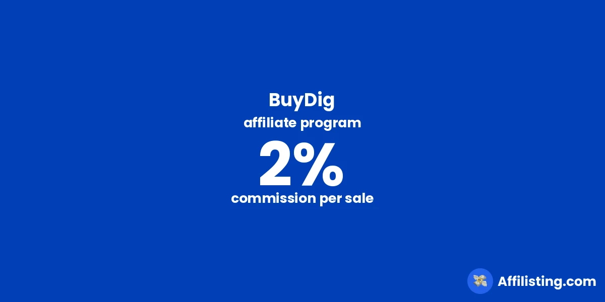 BuyDig affiliate program