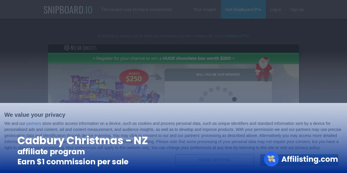 Cadbury Christmas - NZ affiliate program
