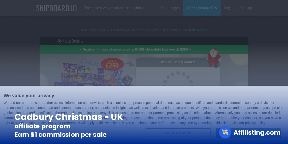 Cadbury Christmas - UK affiliate program