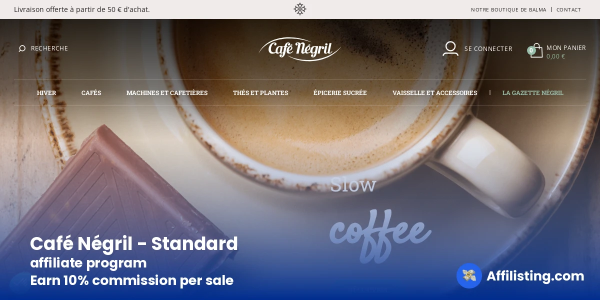 Café Négril - Standard affiliate program
