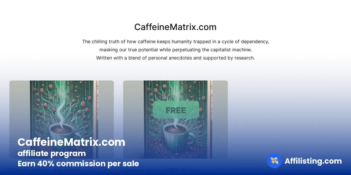 CaffeineMatrix.com affiliate program