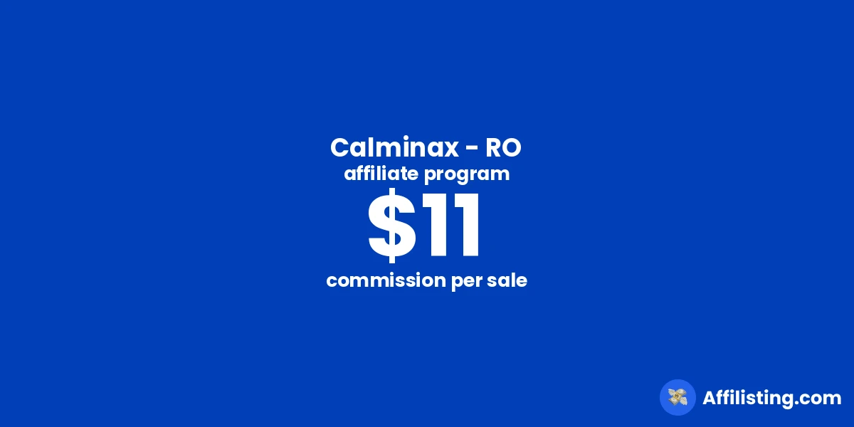 Calminax - RO affiliate program